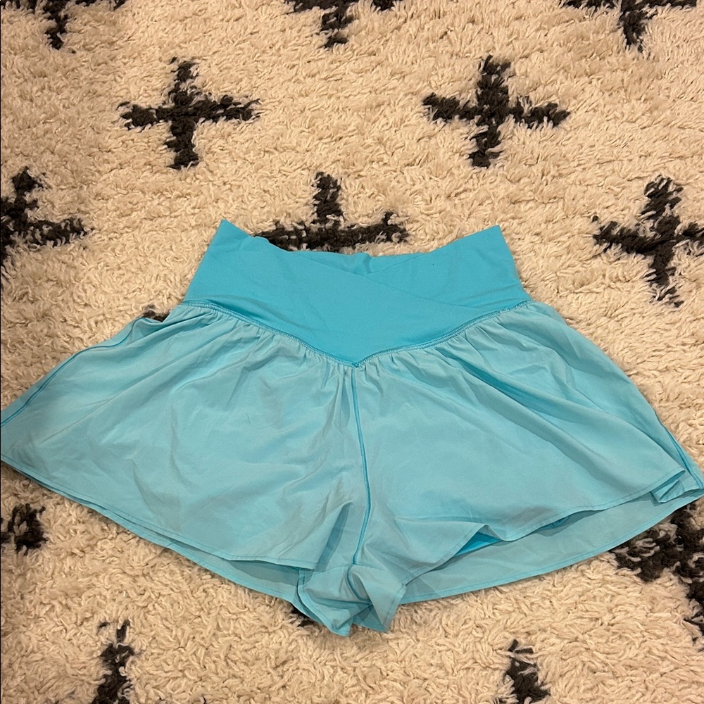 Aerie Crossover Flow shorts Electric Blue